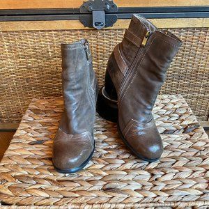 Antelope # 655 Leather Booties 38/7.5